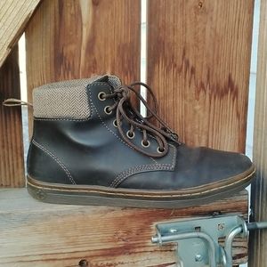 Dr marten Maelly brown leather ankle boots short lace up booties women's 7
